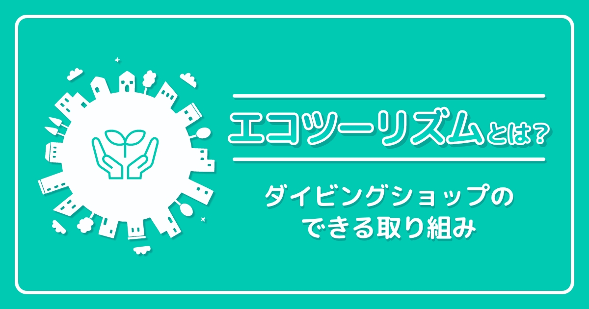 エコツーリズムとは?ダイビングショップのできる取り組み